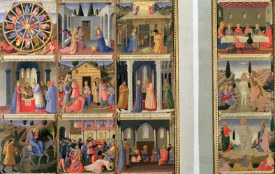Scenes from the Life of Christ, panels one and two from the Silver Treasury of Santissima Annunziata, c.1450-53